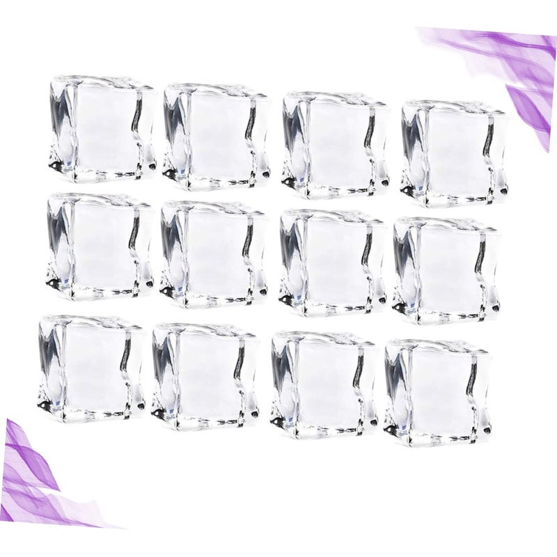 48 Pcs Transparent Fake Ice Cubes Reusable Acrylic Photography Props Home Decor Realistic Artificial Ornaments - Image 4