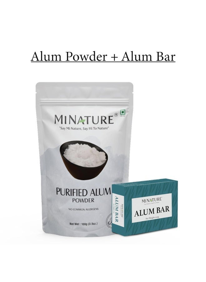 minature Combo of Alum Powder (100g) & Alum Bar (Phitkari) (100g) | Alum Stone (Fitkari) | Only Alum | Nothing Added| Pure & Natural| Cruelty free - Image 3