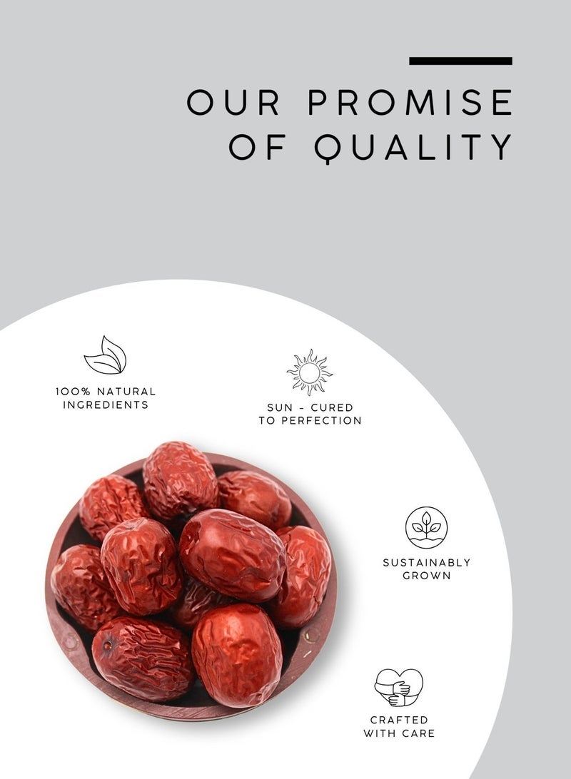 أباميك عوّافي ميل - عناب (تمر أحمر) | تمور صينية مجففة • ثمار كاملة للشاي والحساء والحلويات والوجبات الخفيفة | قوام حلو طبيعي ومطاطي - ١٠٠ غرام | ٣.٥ أونصة - Image 4