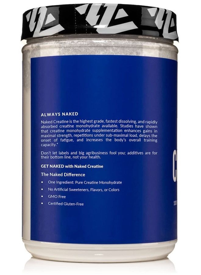 NAKED nutrition Pure Creatine Monohydrate – 200 Servings - 1,000 Grams, 2.2lb Bulk, Vegan, Non-GMO, Gluten Free, Soy Free. Aid Strength Gains, No Artificial Ingredients - NAKED CREATINE - Image 5
