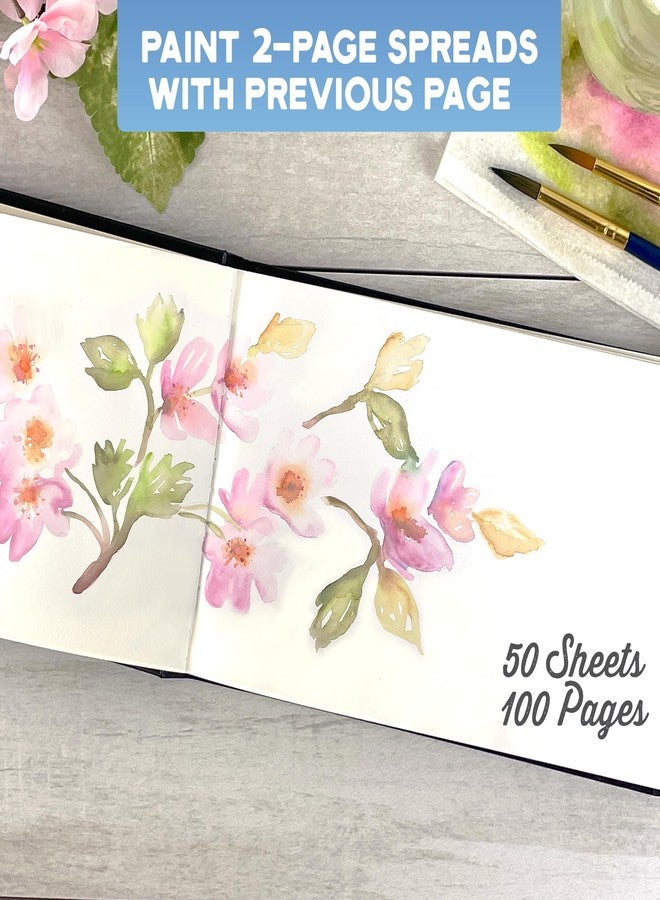 ArtSkills Watercolor Journal for Painting, 200 GSM Sketchbook with Watercolor Paper, 36 5” x 8.25” Sheets - Image 4