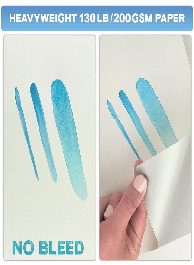 ArtSkills Watercolor Journal for Painting, 200 GSM Sketchbook with Watercolor Paper, 36 5” x 8.25” Sheets - Image 5