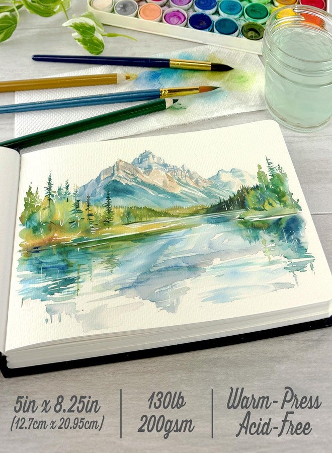 ArtSkills Watercolor Journal for Painting, 200 GSM Sketchbook with Watercolor Paper, 36 5” x 8.25” Sheets - Image 3