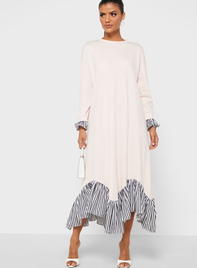 Desert Cove Striped Trim Dress - Image 4