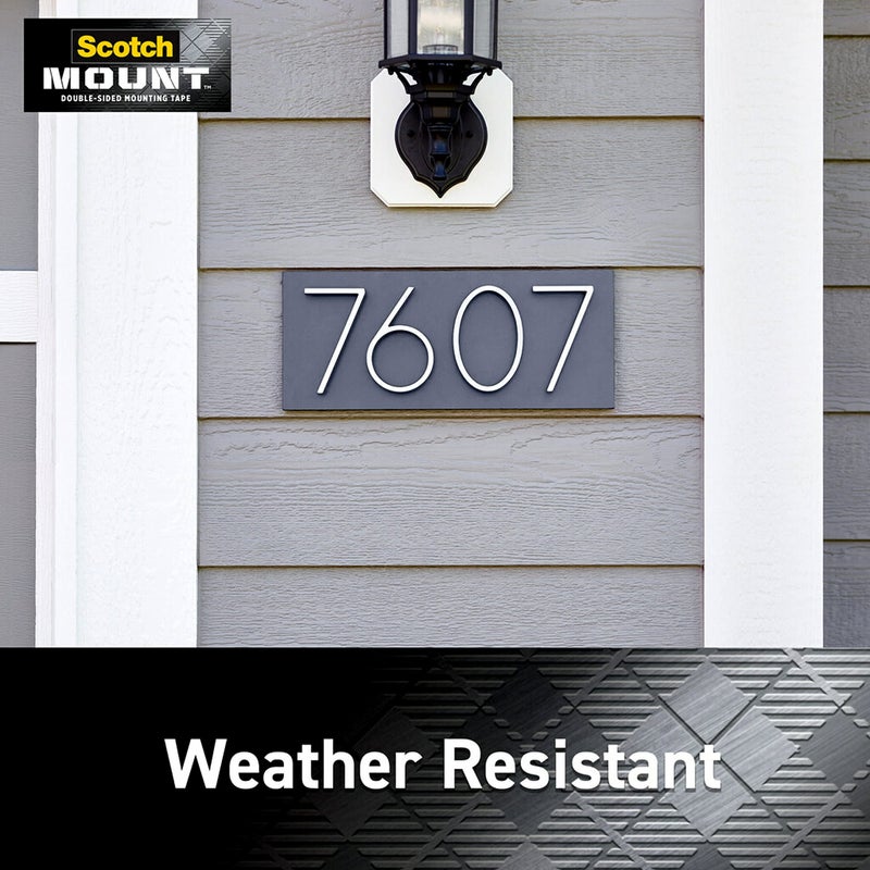 Scotch Outdoor Mounting Tape, 2 Rolls, 1 in x 60 in (5ft), Holds up to 15 lbs, Delivers Strong & Permanent Bond On Contact, Great On Glass, Tile, Acrylic & Metal, Easy-To-Apply (OT-411-2NA) - Image 4