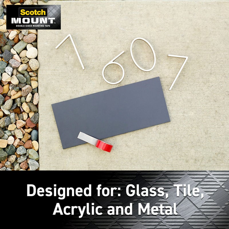 Scotch Outdoor Mounting Tape, 2 Rolls, 1 in x 60 in (5ft), Holds up to 15 lbs, Delivers Strong & Permanent Bond On Contact, Great On Glass, Tile, Acrylic & Metal, Easy-To-Apply (OT-411-2NA) - Image 5