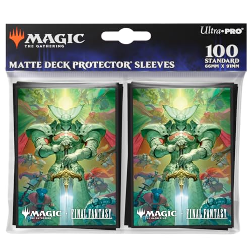 Ultra PRO Final Fantasy x Universes Beyond Summon Knights of The Round 100ct Deck Protector Sleeves for Magic The Gathering Trading Card Accessories Collectible Games Final Fantasy Collectibles - Image 1