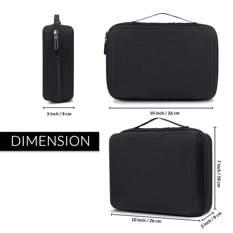 GadgetBite Hard Travel Electronic Organizer EVA Case for MacBook Power Adapter Chargers Cables Power Bank Magic Mouse Hard Drive USB Flash Disk SD Card Small Portable Accessories Bag -Black - Image 5