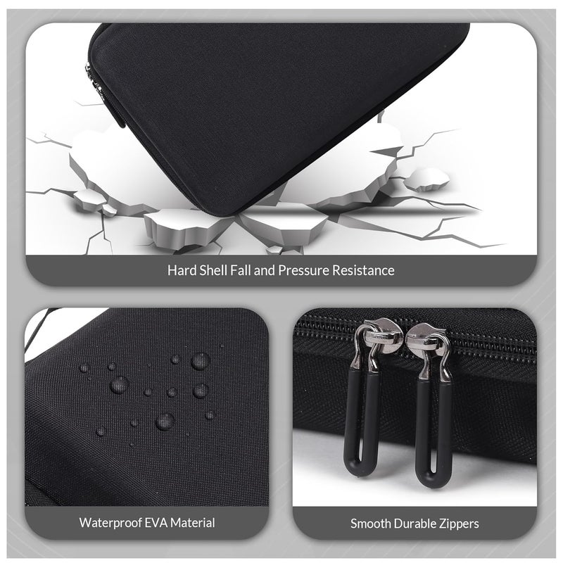 GadgetBite Hard Travel Electronic Organizer EVA Case for MacBook Power Adapter Chargers Cables Power Bank Magic Mouse Hard Drive USB Flash Disk SD Card Small Portable Accessories Bag -Black - Image 4