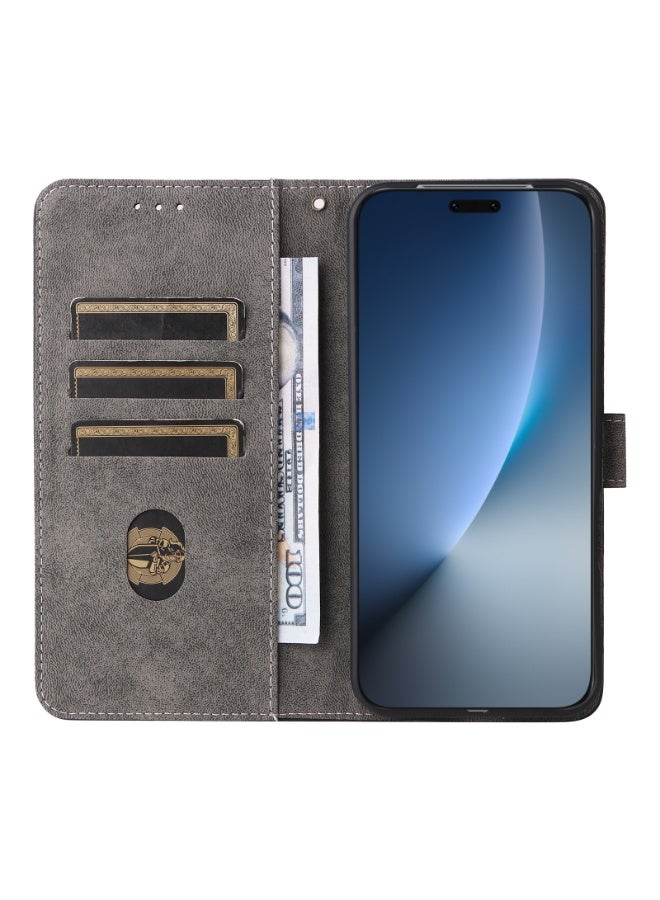 غطاء فليب لهاتف Honor Magic 8 Pro مع حبل قابل للفصل - مانع لتقنية RFID، غطاء من جلد PU على شكل محفظة يوفر حماية كاملة للصدمات ويحتوي على فتحات للبطاقات - Image 5