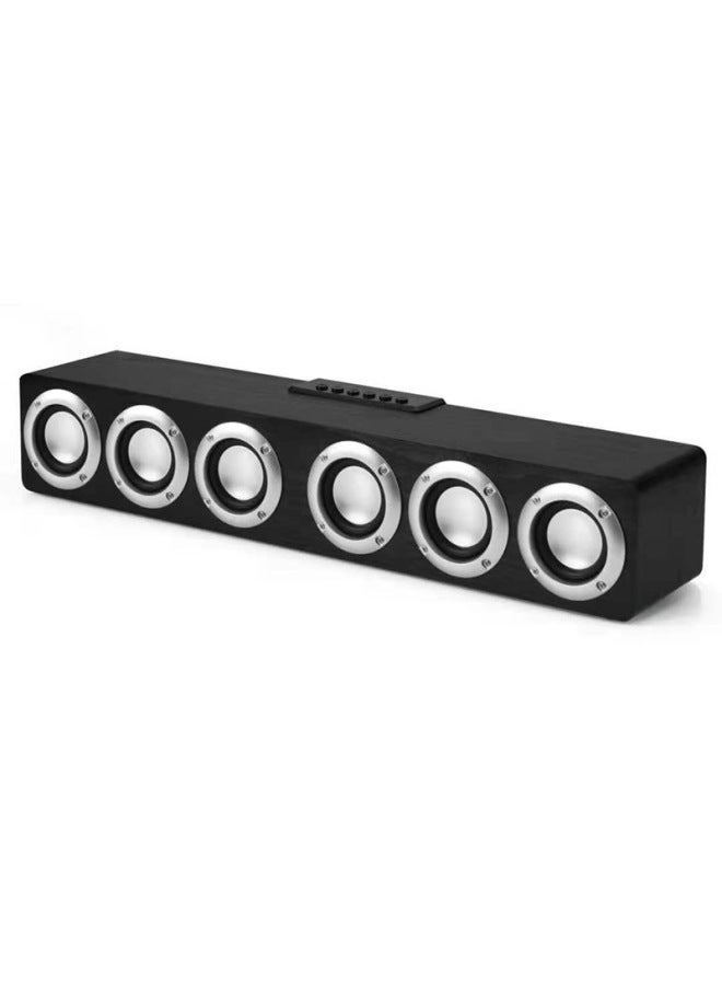 نيوترل مكبر صوت بلوتوث طويل للطاولة، مدفأة صوتية، جودة صوت عالية، تصميم خشبي كلاسيكي، سماعة لاسلكية مع مضخم صوت، جديد - Image 5