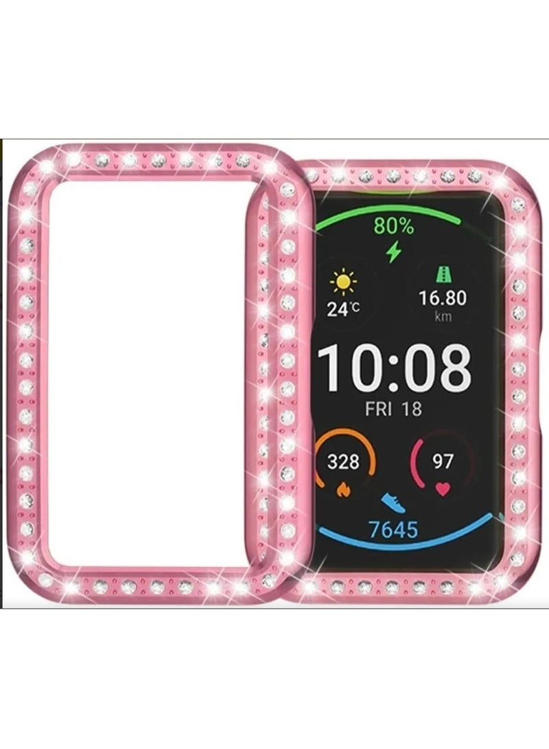 Protective Case Compatible with Huawei Band 9/8 Smart Watch Anti-Fall Hard PC No Screen Protective Cover Replacement for Huawei Band 9/8 Smartwatch Accessories (Pink) - Image 5