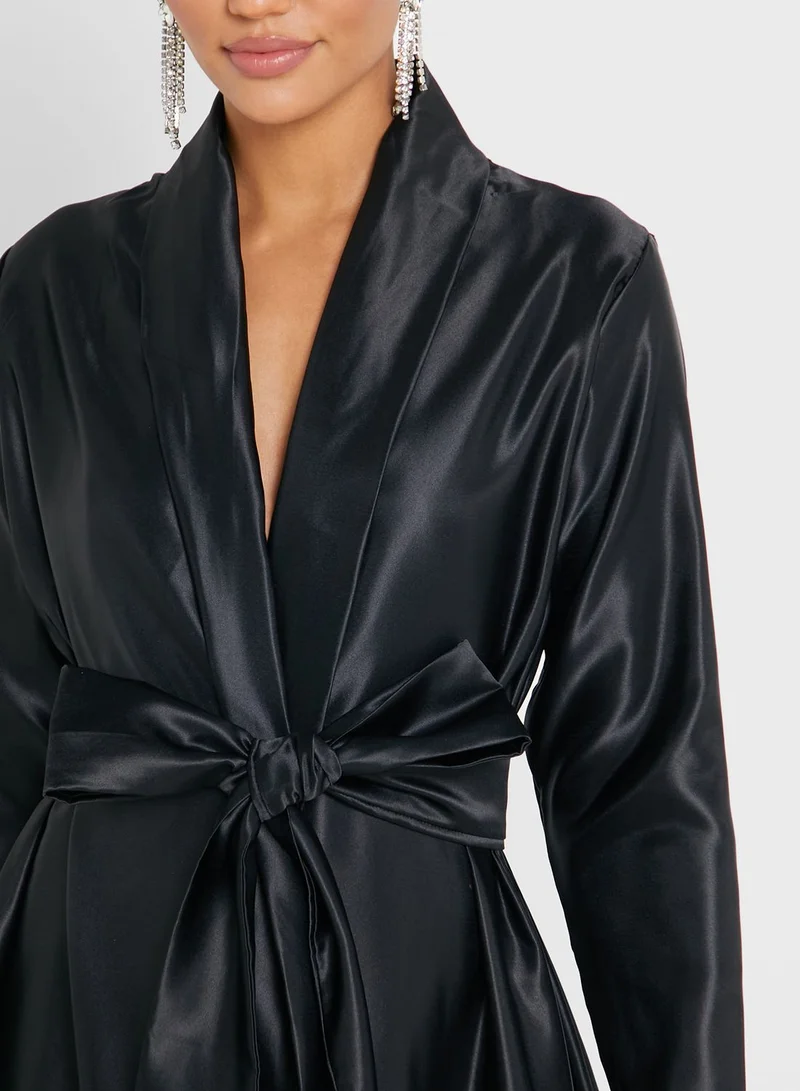 Khizana Tafetta Wrap Dress