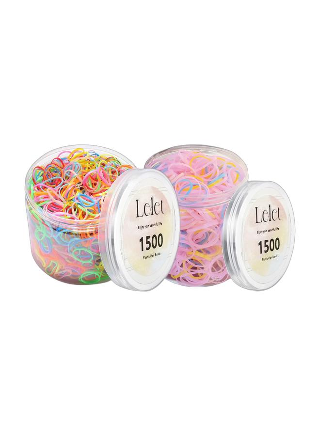 Lelet 3000 Pcs Mini Elastic Hair Ties – Soft Rubber Bands for Baby Girls & Kids | No Pull Ponytail Holders | Gentle, Durable Polybands - Image 1