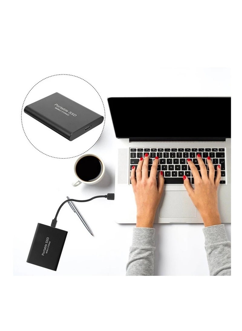 ارواق قرص صلب محمول عالي السرعة SSD مع واجهة USB 3.1 من النوع C، قرص صلب محمول عالي الكفاءة، سعة 30 تيرابايت، أحمر - Image 2