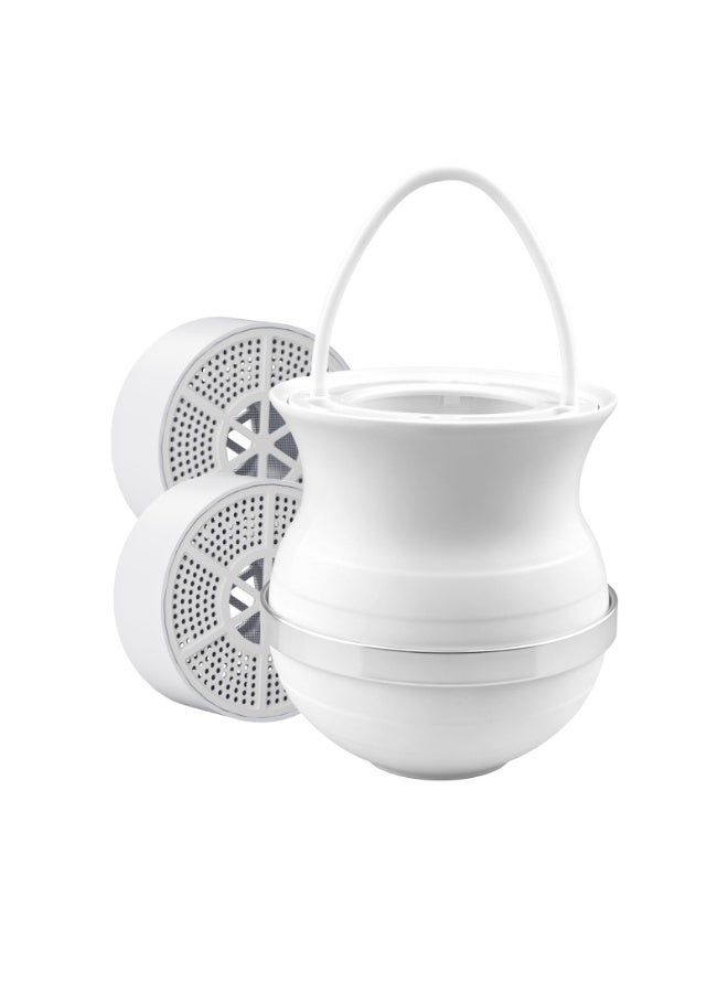 FEELSO 10 Stages Bath Filter for Tub with 2 Filters Cartridges, Water Purifier Bath Filter Faucet 2,500 Gallons Removes Chlorine, Shower Filter for Healthier Skin Hair White - Image 1