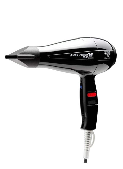 Italian Hair Dryer With an air Force of 3200 cm and a Temperature of 2200 Watt it is Suitable for Professional and Home Use