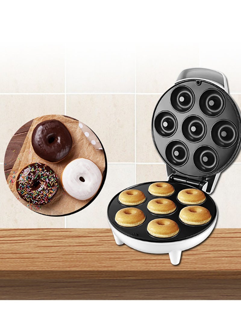 Captaintech Donut Maker Machine, Electric Donut Press Machine for Kid-Friendly Breakfast, Snacks, Desserts, Non-Stick & Double-sided Heating, for Kid-Friendly Breakfast Desserts, Makes 7 Doughnuts - Image 3