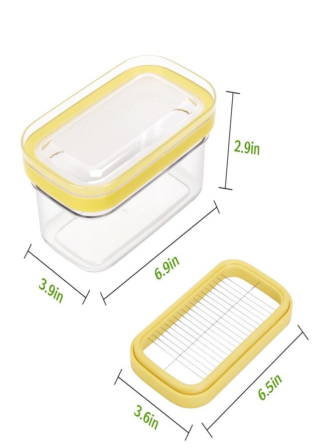 ShineMe Butter Slicer Cutter, Airtight Plastic Butter Dish with Lid, Butter Stick Container with 2pack Forks (280g) - Image 2