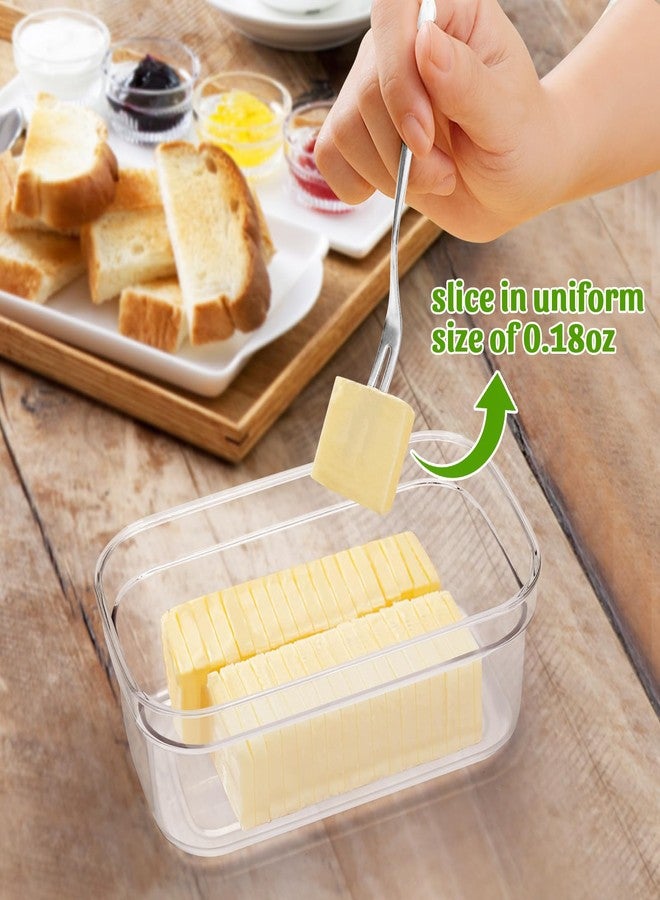 ShineMe Butter Slicer Cutter, Airtight Plastic Butter Dish with Lid, Butter Stick Container with 2pack Forks (280g) - Image 4