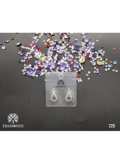 3diamond Platinum Plated Earring For Women Cubic Zircon Stone