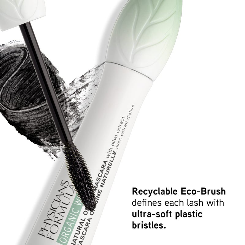 Physicians Formula Organic Wear Lash-Boosting All Natural Mascara, Lifts, Lengthens, For Sensitive Eyes, Dermatologist Tested - Natural Origin Black - Image 5
