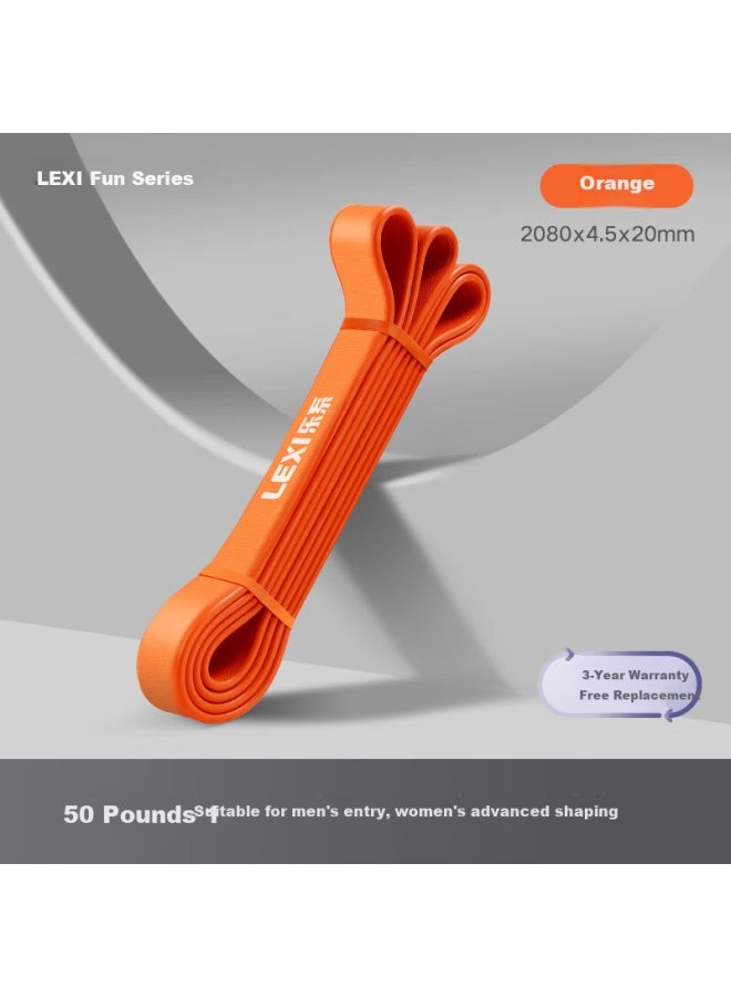 Lexi Resistance Band Pull Up Assist Band Strength Training Pull Up Assist Band Pull Rope Orange 50 Lbs - Image 2