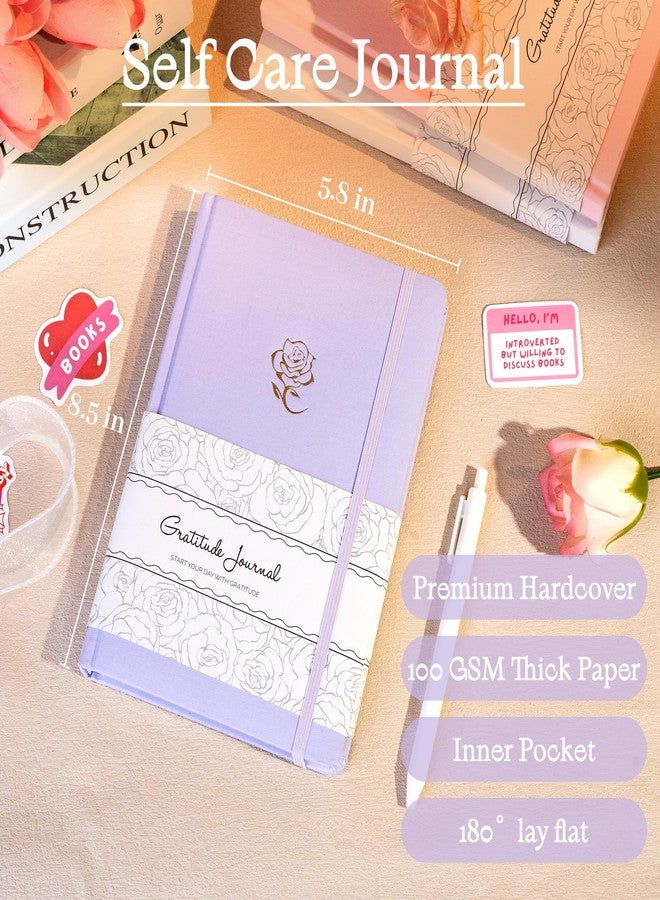 Yoment Gratitude Journal for Women Self Care Journal for More Happiness with Prompts for Mindfulness, Mental Health, Productivity & Self Care, 5 Minute Reflection for Positivity and Gratitude, Purple - Image 2