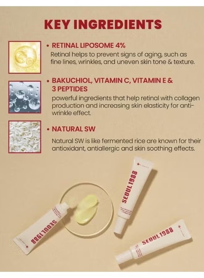 SEOUL 1988 Eye Cream : Retinal Liposome 4% + Fermented Bean - Image 3