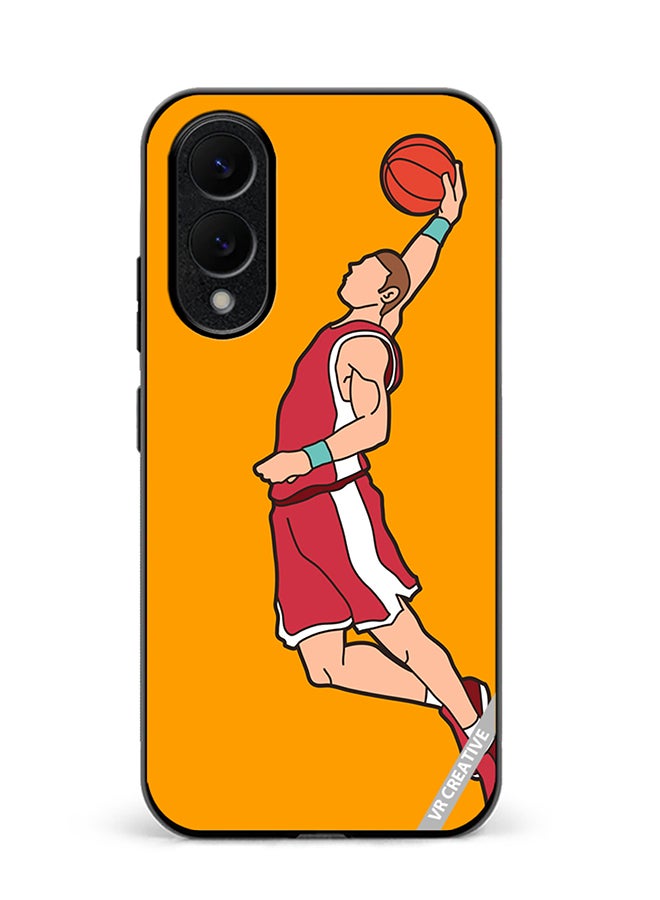VR CREATIVE Protective Case Cover For Samsung Galaxy S25 Edge Basketball Player Dunking Design Multicolour