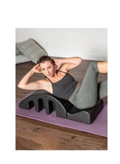 Balanced Body Pilates Arc – Lightweight Foam Spine Corrector with Detachable Foot, Asymmetrical Design, Versatile Full-Body Trainer with Exercise Guide