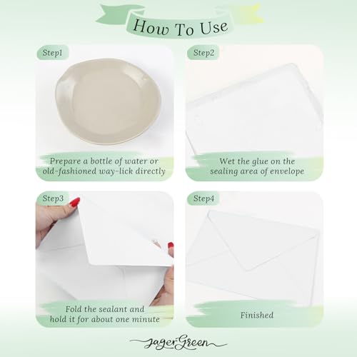 JAGERGREEN 50 Pack 5x7 Envelopes Letter Size, White A7 Envelopes Self Seal for Wedding Invitation, Envelope 5.4x7.6 for Greeting Cards, Photos, Baby Shower, Graduation, Thank You Cards, Announcements - Image 5
