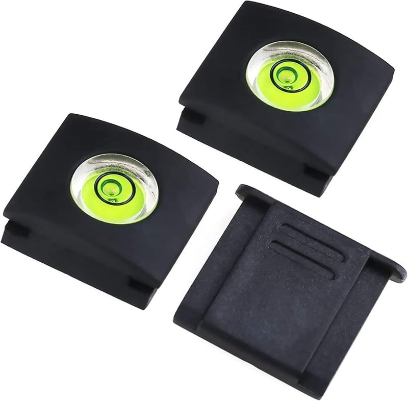 MOBOREST Camera Hot Shoe Cover Flashlight Bubble Level Protector for Canon Nikon Panasonic Fujifilm Olympus Pentax Sigma DSLR/SLR/Evil (2+1PCS) - Image 1