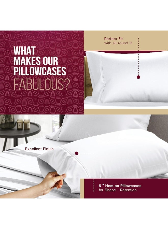TEXAS LINEN CO. Luxuriously Soft Egyptian Quality 800 TC Pillowcases, 100% Cotton Set of 2 Cases, Sateen Weave Bed Pillow Cover for Sleeping, Cool Silver King Pillow Cases for King Size Pillows  - Image 4