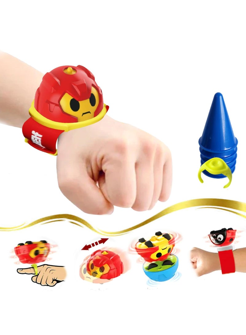 CMGTYYD Fidget Spinner and Wristwatch DIY Creative spinning top toy rotate on finger ring & cone - Gift for kids - Makes your Christmas, birthday special - Image 1