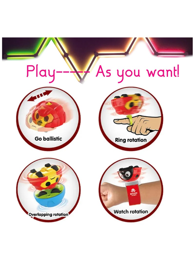 CMGTYYD Fidget Spinner and Wristwatch DIY Creative spinning top toy rotate on finger ring & cone - Gift for kids - Makes your Christmas, birthday special - Image 2