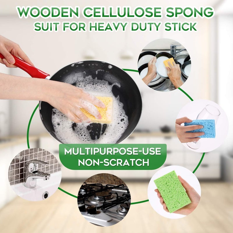 PANYEE Compressed Cellulose Kitchen Sponges 12Pack，Non-Scratch Biodegradable Natural Colorful Sponge Scrub for Dishes Cleaning,Funny DIY Sponge for Kids - Image 5