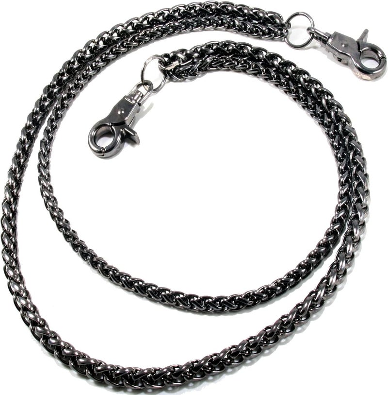 Double K 2 Roof Durable Biker Key Jean Wallet Chain - 24" Black - Image 2