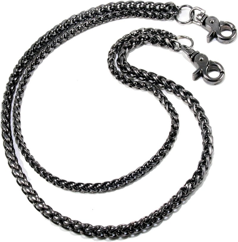 Double K 2 Roof Durable Biker Key Jean Wallet Chain - 24" Black - Image 1