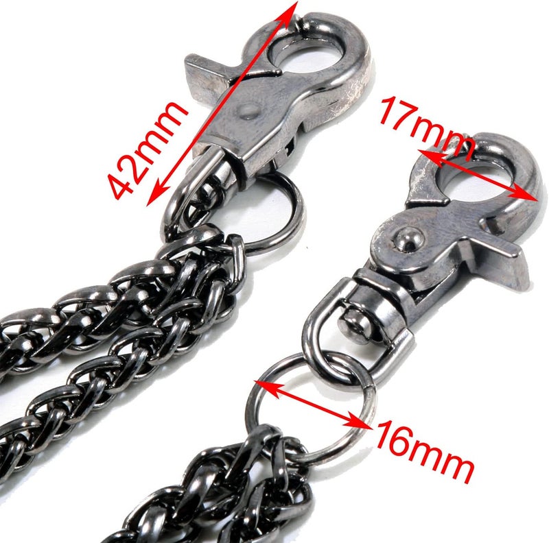 Double K 2 Roof Durable Biker Key Jean Wallet Chain - 24" Black - Image 5
