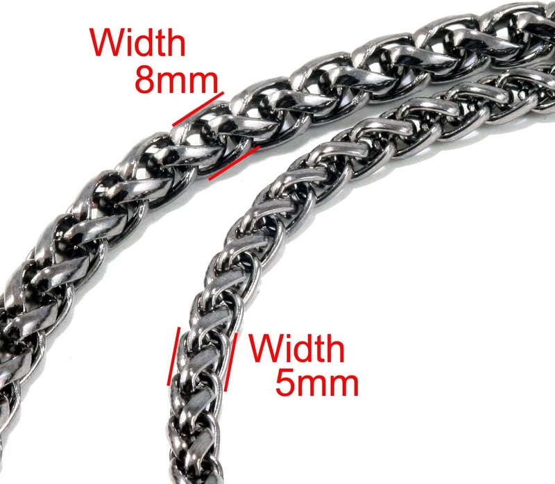 Double K 2 Roof Durable Biker Key Jean Wallet Chain - 24" Black - Image 4