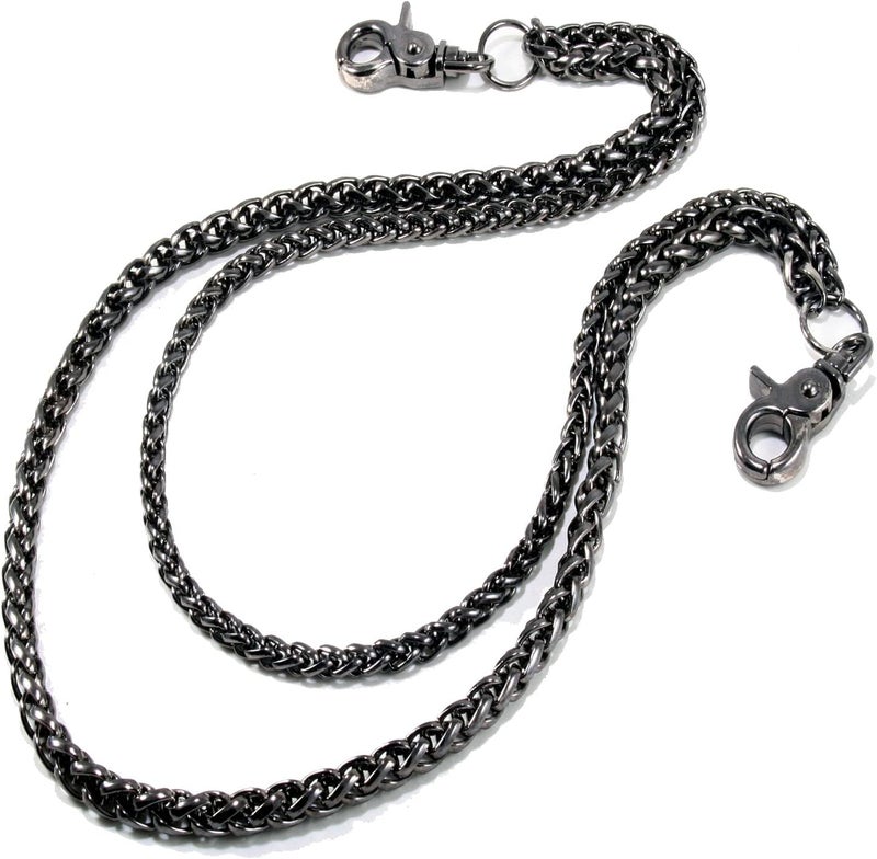 Double K 2 Roof Durable Biker Key Jean Wallet Chain - 24" Black - Image 3