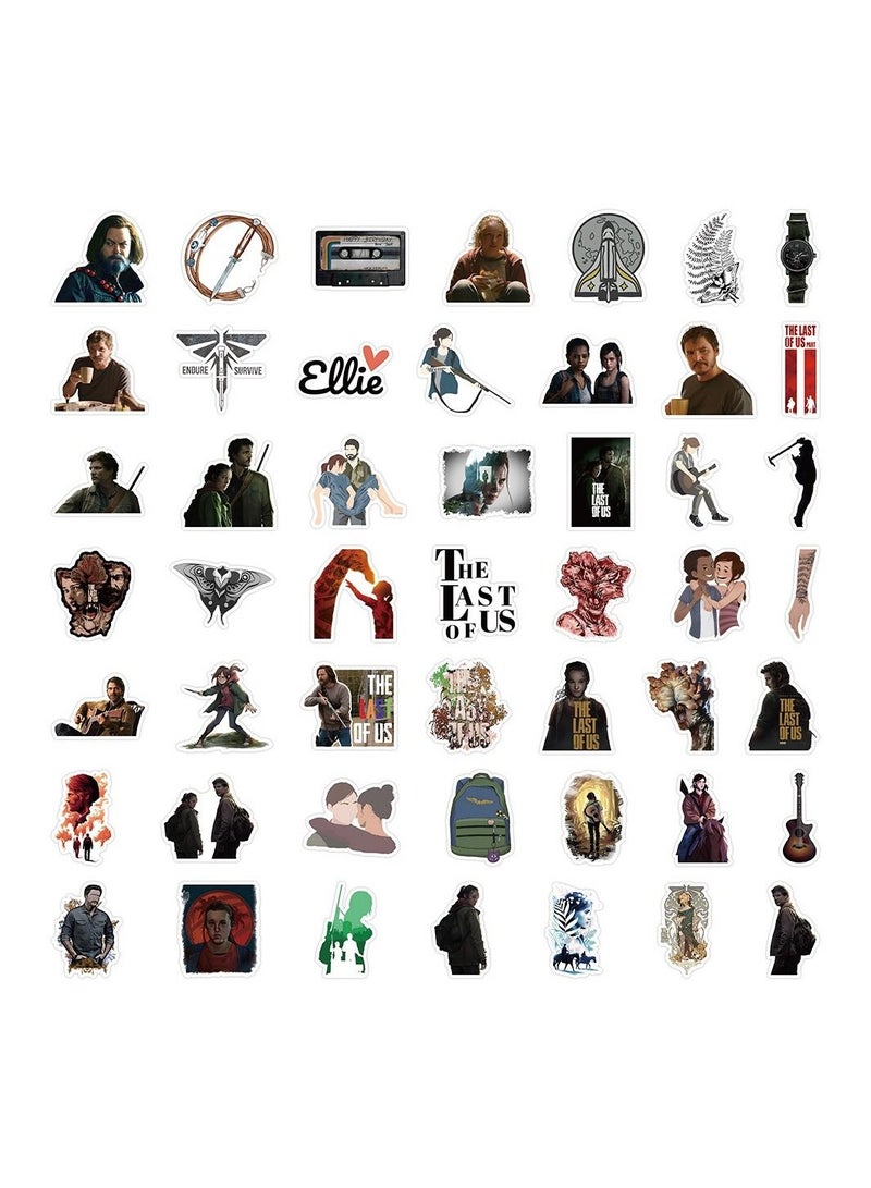 100 Pcs The Last of Us Waterproof Stickers Anime Cartoon Vinyl Aesthetic Sticker Laptop Skateboard Luggage Computer Water Bottle Graffiti Sticker Packs for Kids Teens Girls Adults - Image 3