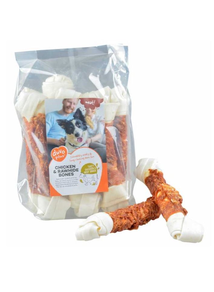 Duvo + Dog Chicken & Rawhide Small Bones Food 1000g 86PC - Image 1