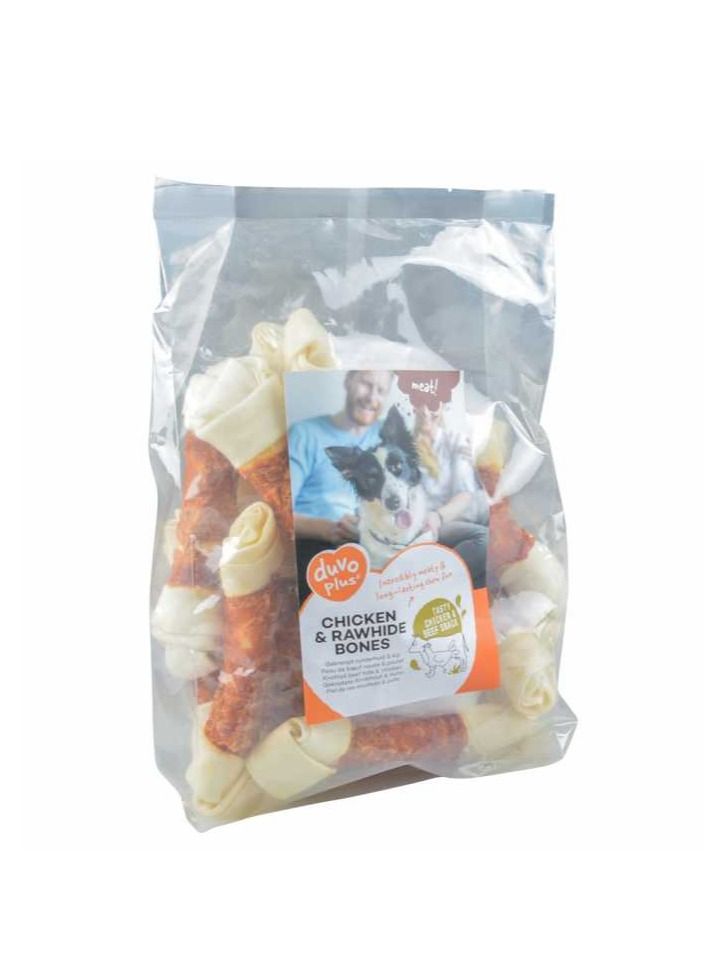 Duvo + Dog Chicken & Rawhide Small Bones Food 1000g 86PC - Image 2