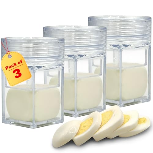 Eggssentials Pack of 3 Egg Shaper - Egg Cuber Square Egg Mold - Hard Boiled Eggs Maker for Square Boiled Eggs Egg Dicer for Eggs - Boiled Egg Mold Egg Press. - Image 1