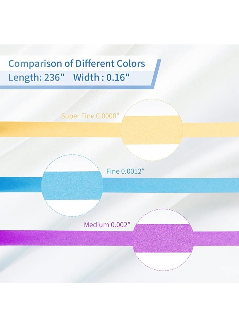 HaLunhi 4mm x 6m Dental Polishing Strips Teeth Abrasive & Finishing Strips ï¼Fine Inter-dental Oral Care Cleaning Toolï¼Sanding Grinding Whitening Teethï¼Blueï¼Fineï¼ - Image 2