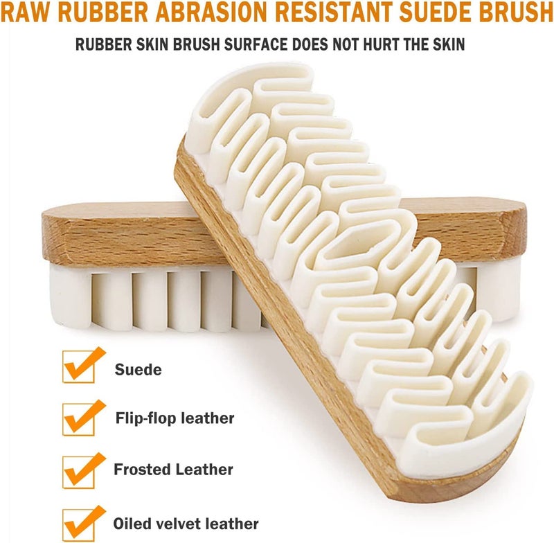 ZEVON® Suede Brush - Suitable for Leather Cleaning Suede & Nubuck Boots, Bags and Belts (Handcrafted Suede Brush for Shoes, Multicolour) - Image 2