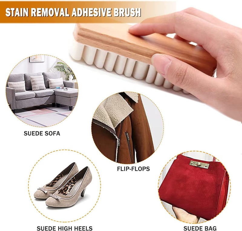 ZEVON® Suede Brush - Suitable for Leather Cleaning Suede & Nubuck Boots, Bags and Belts (Handcrafted Suede Brush for Shoes, Multicolour) - Image 3