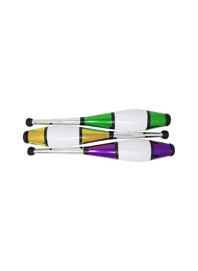 Zeekio Zeekio Pegasus Juggling Club Set - Premium Quality - Beginner to Pro - Set of 3 (Purple/Green/Gold)  - Image 4
